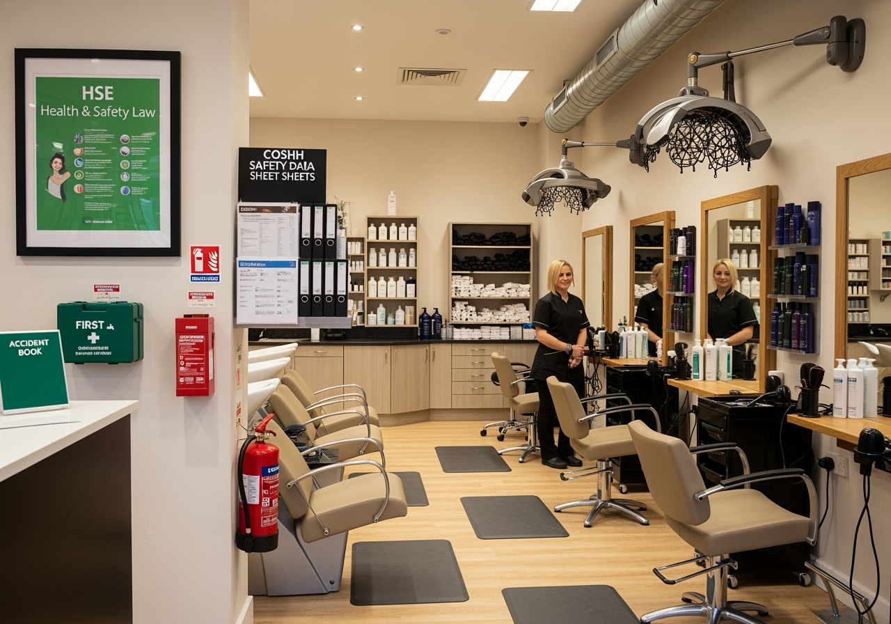 Health and safety for salons - professional beauty business compliance with proper safety procedures and documentation